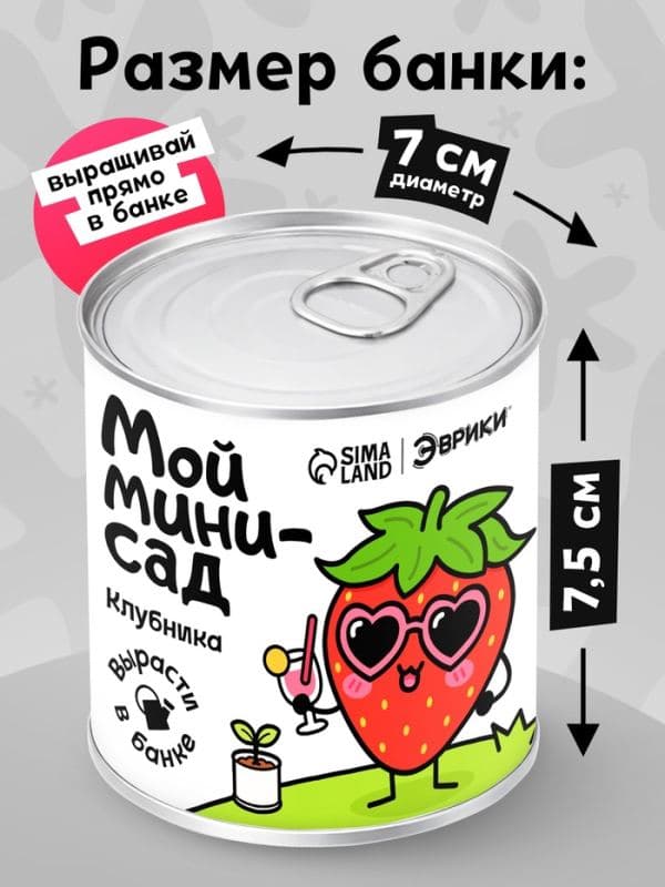 Набор для опытов «Мой мини-сад», клубника — фото 2