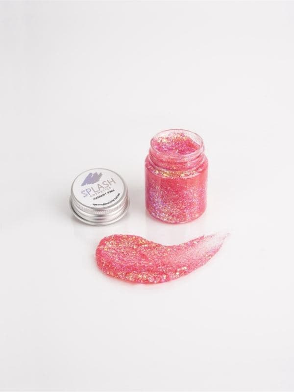 Глиттер-гель для лица, тела и волос, SPLASH RADIANT PINK, 30 г — фото 2