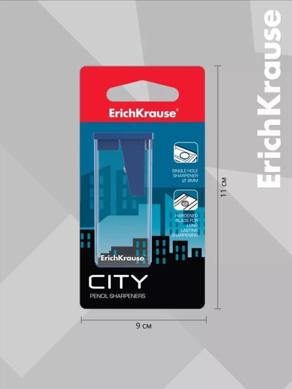 Точилка ErichKrause City Classic, с контейнером, МИКС — фото 5