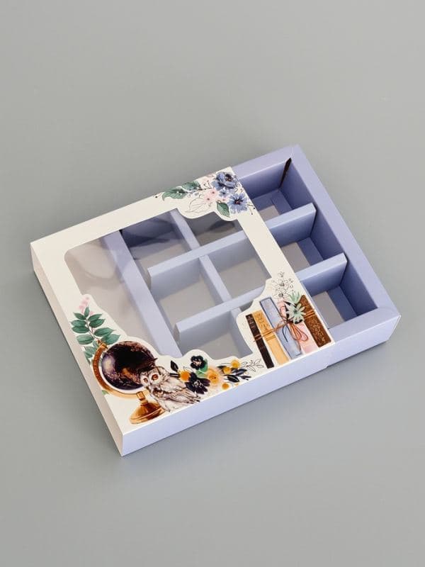 Коробка под 9 конфет с ячейками For you, 14.5×14.5×3.5 см — фото 5