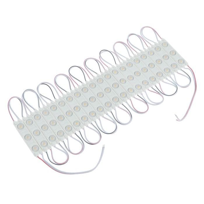 Светодиодный модуль SMD5630, 2 Вт, 3 LED, 180 Лм, IP65, 3000К, 12 В, 20 шт., свечение тёплое белое — фото 2
