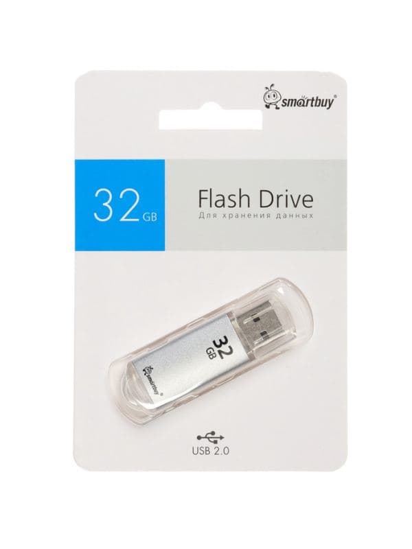Флешка Smartbuy V-Cut, 32 Гб, USB 2.0, чтение до 25 Мб/с, запись до 15 Мб/с, серая — фото 4