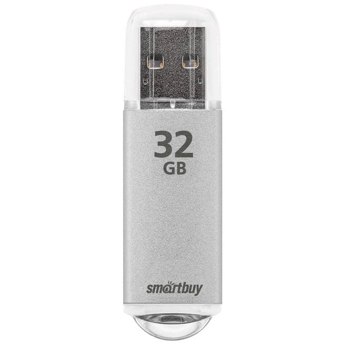 Флешка Smartbuy V-Cut, 32 Гб, USB 2.0, чтение до 25 Мб/с, запись до 15 Мб/с, серая — фото 2