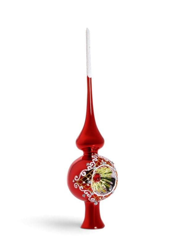 Верхушка на ёлку «Ажур», 27.5 см, красная — фото 3