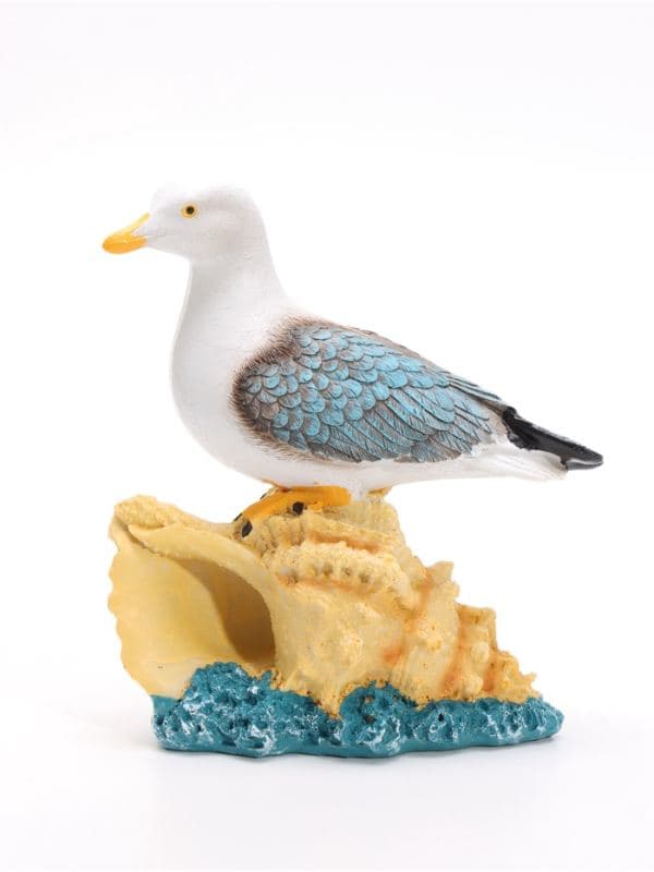 Фигурка декоративная «Чайка на ракушке», полистоун, 13.5×6.5×15.7 см — фото 1