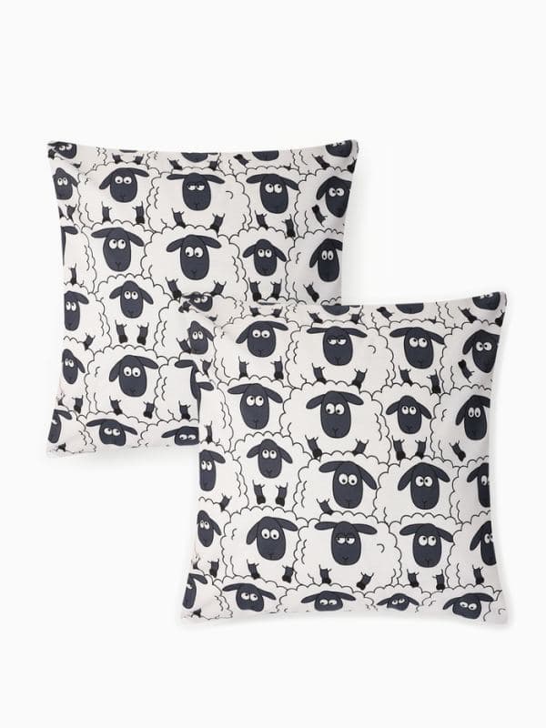 Наволочки комплект 2 штуки «Этель» Black&White Sheep, размер 70×70 см — фото 2