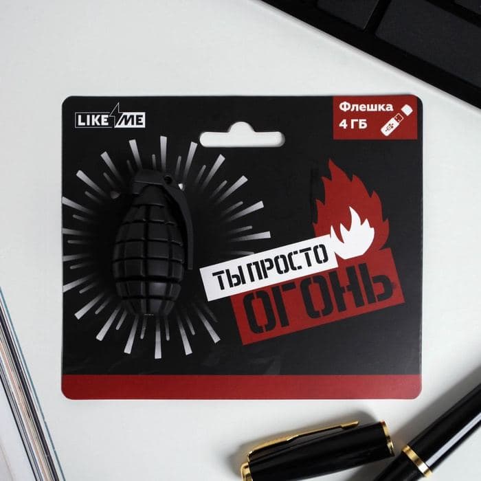 Флешка USB на открытке «Граната», 4 ГБ — фото 2
