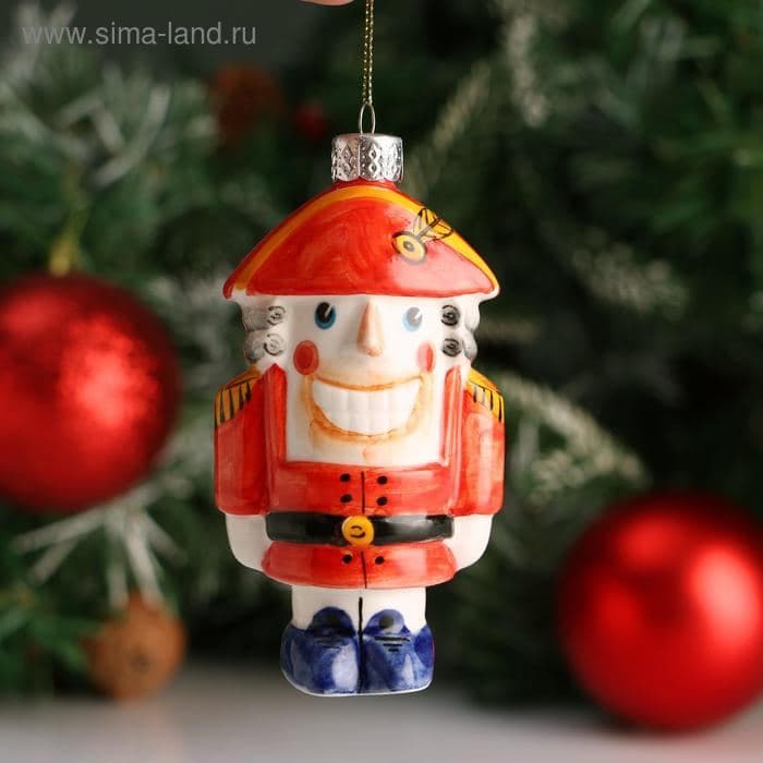 Ёлочная игрушка фарфор «Щелкунчик» — фото 4