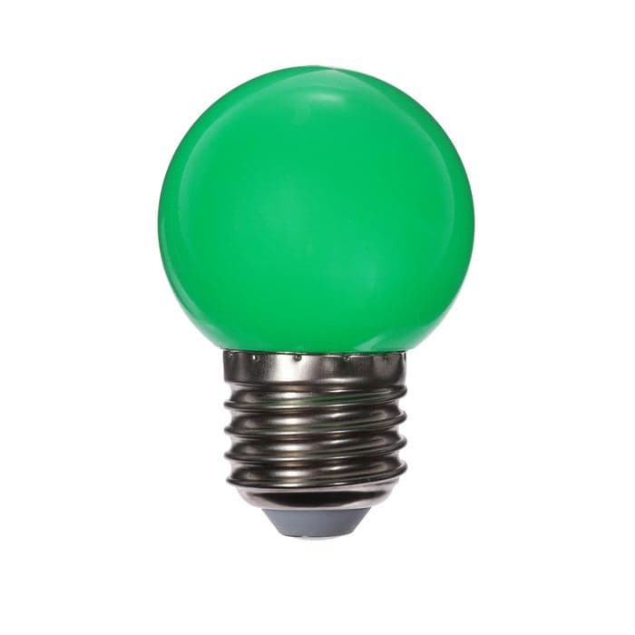 Лампа светодиодная Luazon Lighting, G45, Е27, 1.5 Вт, для белт-лайта, набор 20 штук, свечение зелёное — фото 4