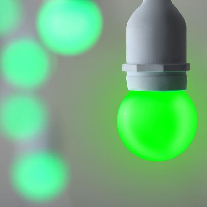 Лампа светодиодная Luazon Lighting, G45, Е27, 1.5 Вт, для белт-лайта, набор 20 штук, свечение зелёное — фото 2