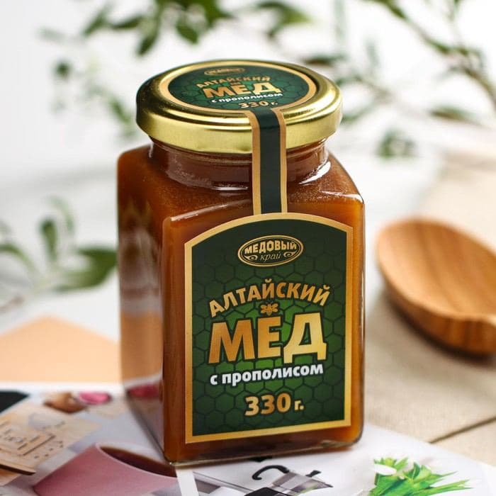 Мёд алтайский с прополисом, 300 г — фото 3