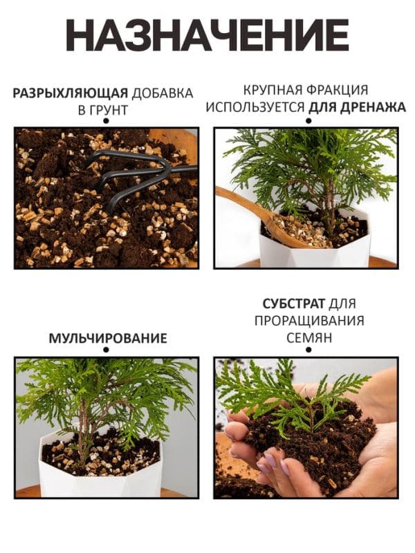 Вермикулит «Рецепты Дедушки Никиты» для растений, добавка в грунт, для рассады, фр 2-3, 2 л. — фото 2
