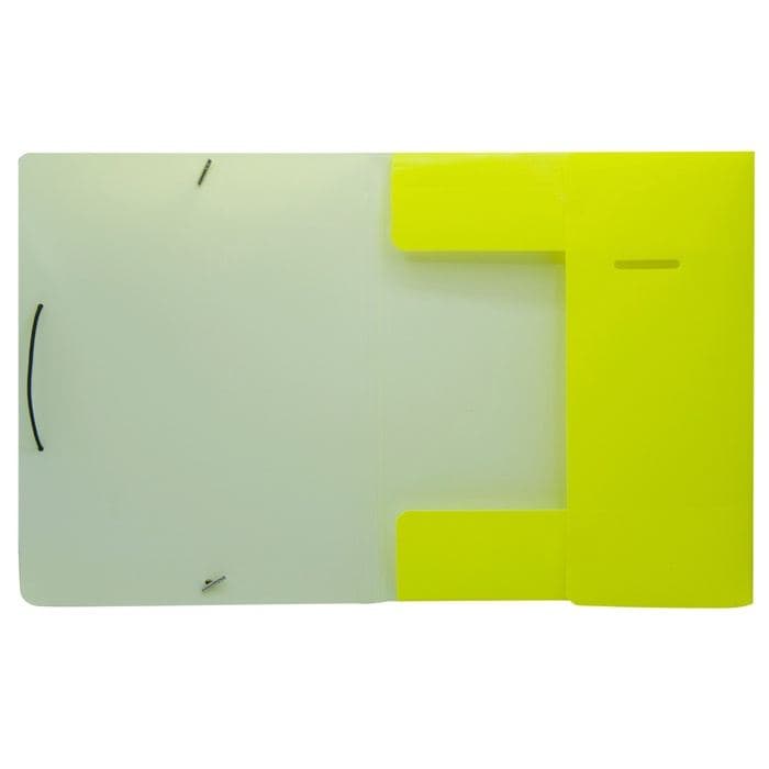 Папка на резинке А4, 500 мкм, Calligrata Neon, корешок 30 мм, неоновая, жёлтая — фото 4