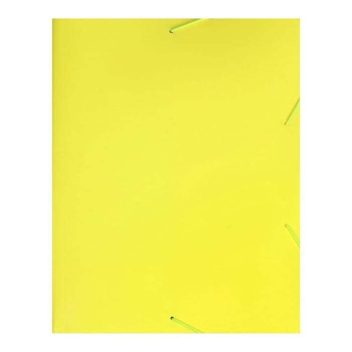 Папка на резинке А4, 500 мкм, Calligrata Neon, корешок 30 мм, неоновая, жёлтая — фото 5