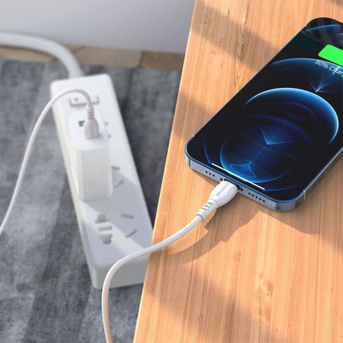 Кабель Borofone BX51, Type-C - Lightning, 2.4 А, 1 м, PVC оплётка, белый — фото 4