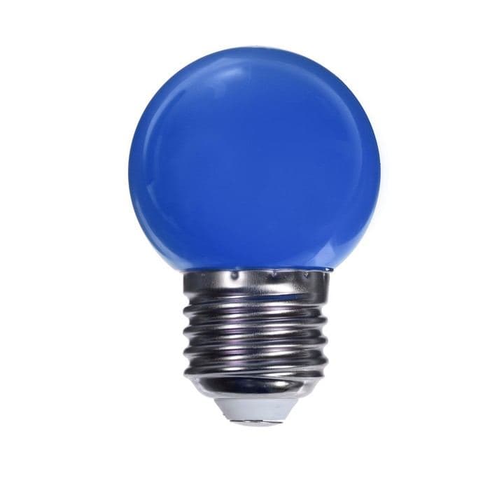 Лампа светодиодная Luazon Lighting, G45, Е27, 1.5 Вт, для белт-лайта, набор 20 штук, свечение синее — фото 4