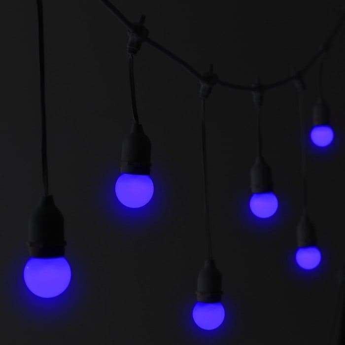 Лампа светодиодная Luazon Lighting, G45, Е27, 1.5 Вт, для белт-лайта, набор 20 штук, свечение синее — фото 3