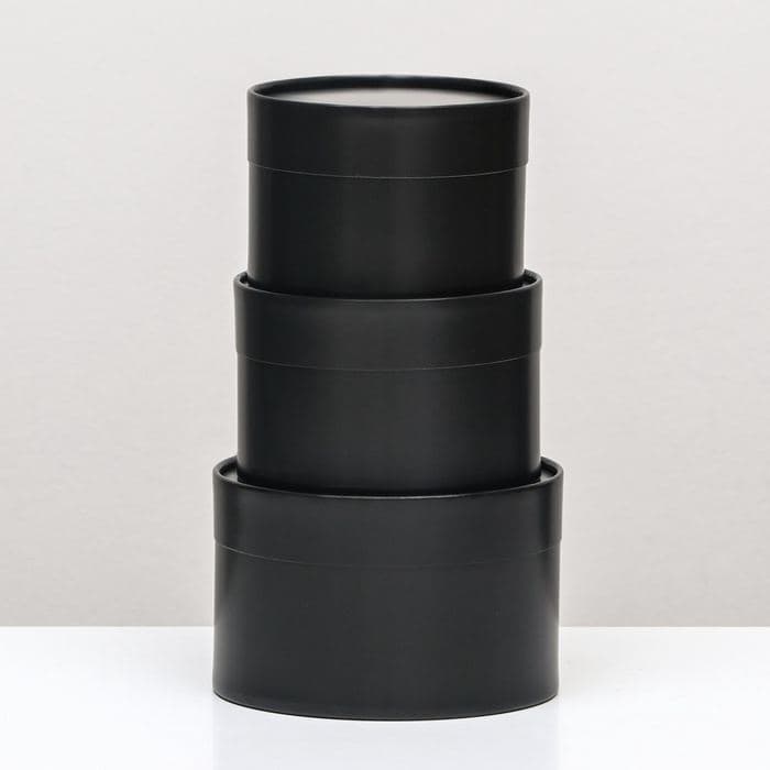 Набор подарочных коробок 3 в 1, завальцованные, черный, 16×10, 14×9, 13×8.5 см — фото 4