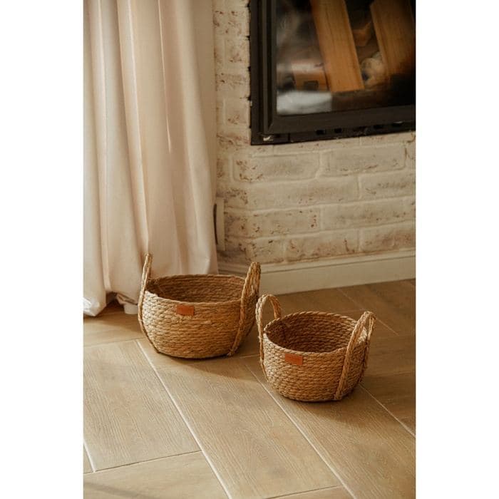 Корзины для хранения SL Home, плетёные, ручной работы, 2 шт.: 22×21×20 см, 27×24×22 см — фото 5