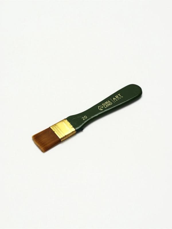 Кисть для рисования флейцевая синтетика плоская, 2 см — фото 3