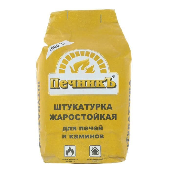 Штукатурка жаростойкая для печей и каминов «Печникъ», 3 кг — фото 2