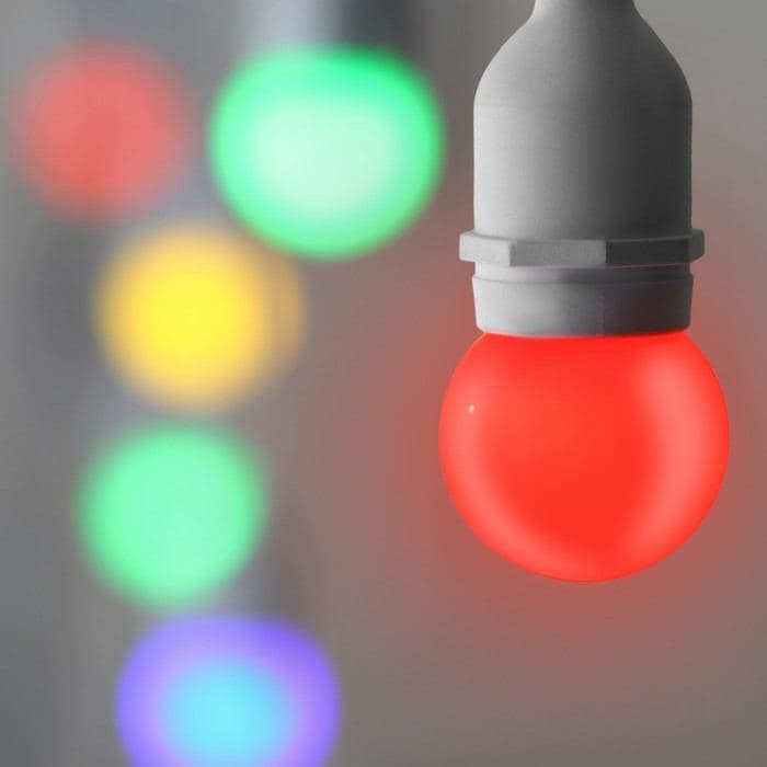 Лампа светодиодная Luazon Lighting, G45, Е27, 1.5 Вт, для белт-лайта, набор 20 штук, свечение мульти — фото 3