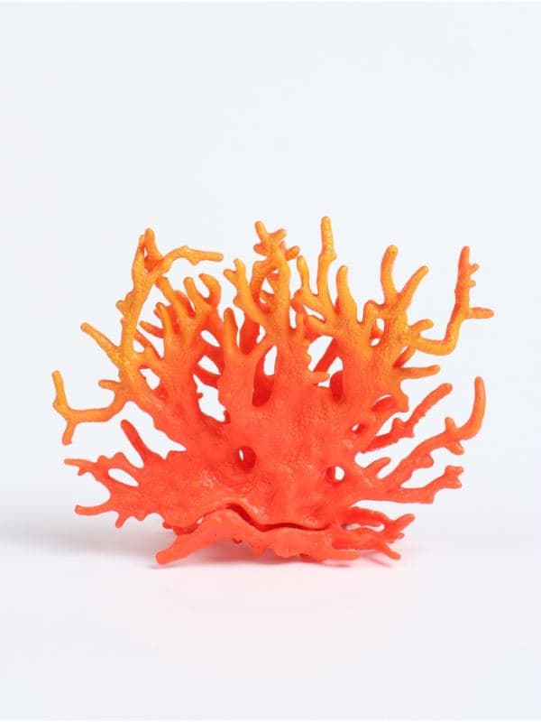 Коралл пластиковый, малый, 16×13 см, оранжевый — фото 3