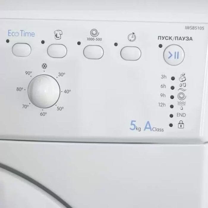 Стиральная машина Indesit IWSB 5105 (CIS), класс A, 1000 об/мин, до 5 кг, белая — фото 4