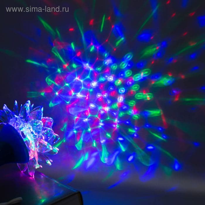 Световой прибор «Цветок» 12.5 см, свечение RGB, 220 В — фото 3