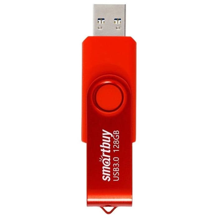 Флешка Smartbuy Twist, 128 Гб, USB 3.1, чтение до 70 Мб/с, запись до 40 Мб/с, красная — фото 2