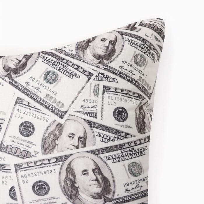 Подушка декоративная «Этель» Dollars, 40×40 см, велюр — фото 2