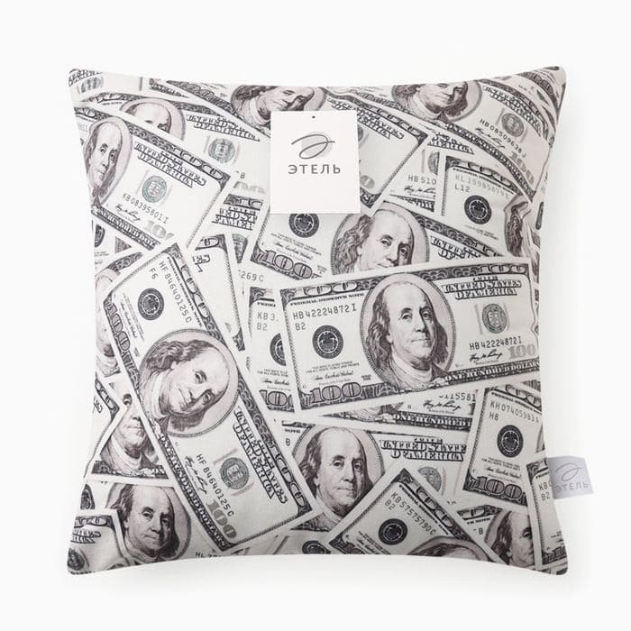 Подушка декоративная «Этель» Dollars, 40×40 см, велюр — фото 5