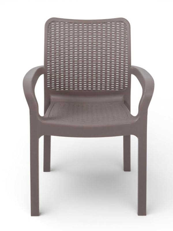Стул садовый пластиковый Rattan, 50.6×58×83.3 см, цвет французский платан — фото 2
