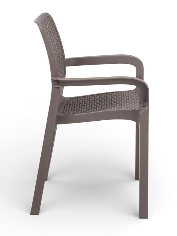 Стул садовый пластиковый Rattan, 50.6×58×83.3 см, цвет французский платан — фото 4