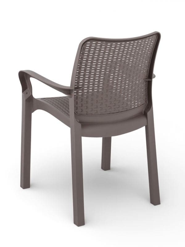 Стул садовый пластиковый Rattan, 50.6×58×83.3 см, цвет французский платан — фото 5