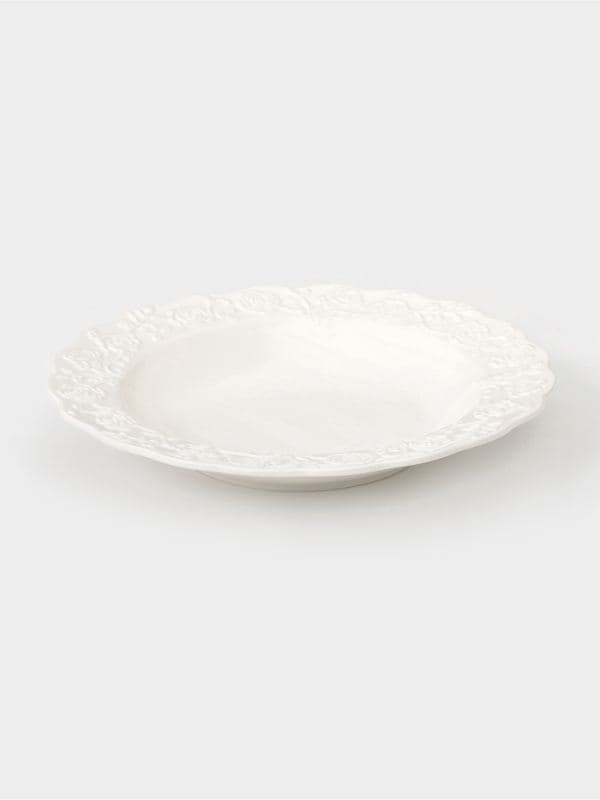 Тарелка глубокая Garden rose, d=24 см, 630 мл, фарфор, белая — фото 3