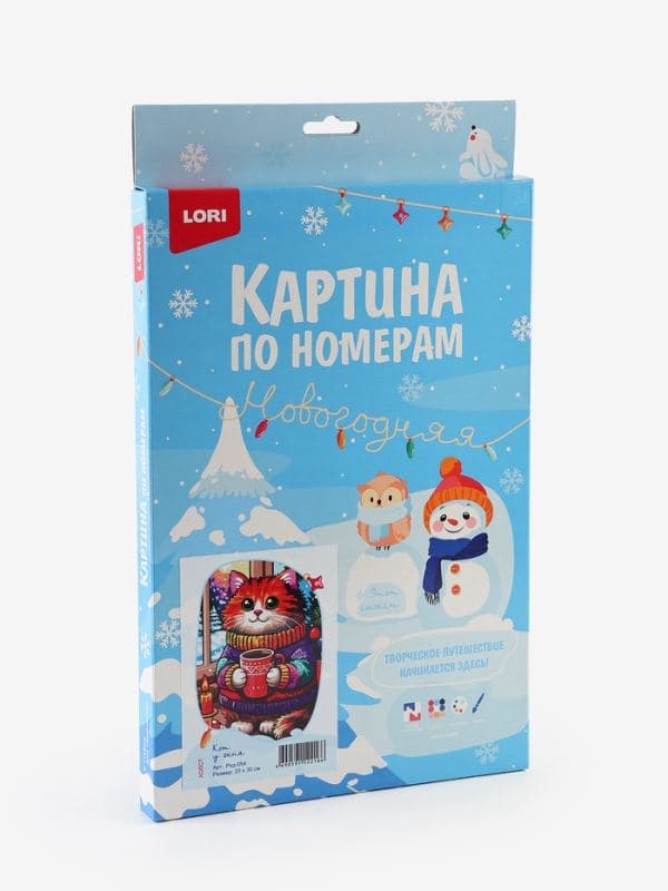 Картина по номерам на холсте 20×30 см «Кот у окна» — фото 2