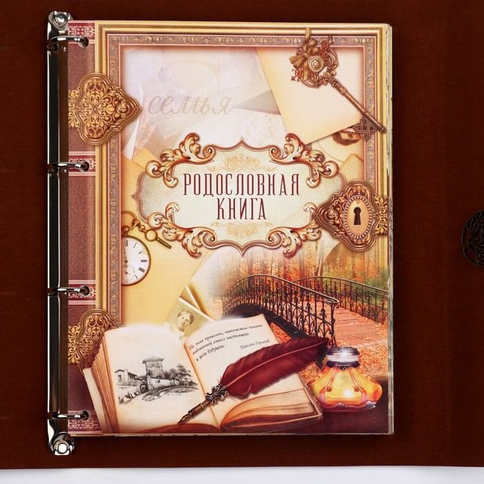 Родословная книга «Наш род», 56 листов, коричневый, 35×23.5 см — фото 5