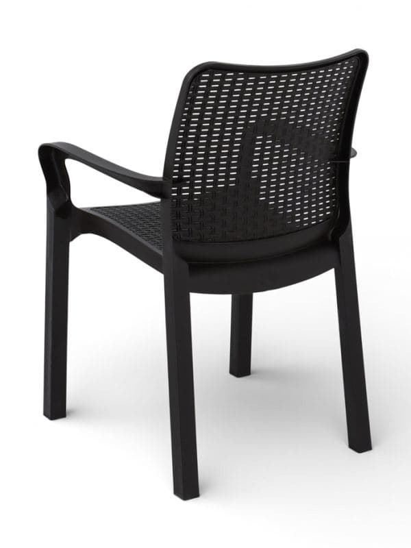Стул садовый пластиковый Rattan, 50.6×58×83.3 см, цвет горький шоколад — фото 5