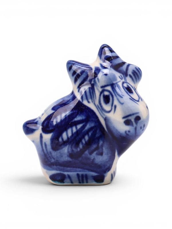 Сувенир фарфоровый «Козлик Макс» 5×4.8×3 см, гжель — фото 1